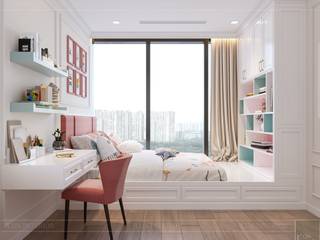 Phong cách Art Deco và New York Style kết hợp trong thiết kế nội thất căn hộ Vinhomes Golden River, ICON INTERIOR ICON INTERIOR Modern Kid's Room