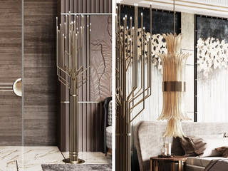 Janis Floor Lamp Decided To Show Up, Russia, DelightFULL DelightFULL Modern style bedroom Copper/Bronze/Brass Amber/Gold