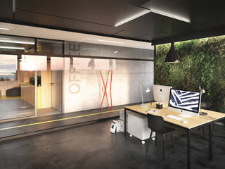 3D Visualisierung Co Working Space, supervisuell supervisuell Ruang Komersial