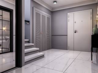 K . Y - Villaları, ANTE MİMARLIK ANTE MİMARLIK Modern Corridor, Hallway and Staircase Grey