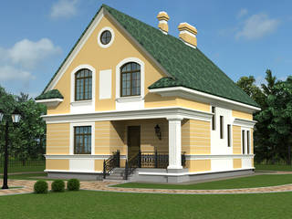 Проект кирпичного дома в стиле классицизм, Roman Kozlov Roman Kozlov Detached home Bricks