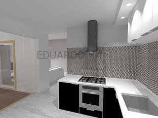 APARTAMENTO T0, Eduardo Coelho Arquitecto Eduardo Coelho Arquitecto وحدات مطبخ