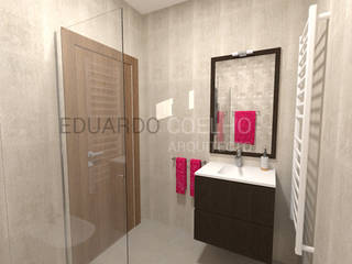 CASA DE BANHO , Eduardo Coelho Arquitecto Eduardo Coelho Arquitecto Minimalist style bathroom Ceramic
