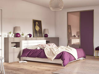 Ambiance Nude, Kazed Kazed Eclectic style bedroom Chipboard