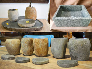 Lavelli in pietra, nuovimondi di Flli Unia snc nuovimondi di Flli Unia snc Casas de banho rústicas