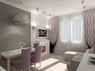 Квартира в Новой Москве, Дизайн Интерьера Дизайн Интерьера Гостиная в стиле модерн