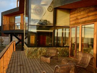 LOTE 3, CONDOMINIO PICHILEMU, KIMCHE ARQUITECTOS KIMCHE ARQUITECTOS Dom z drewna Drewno O efekcie drewna