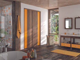 Ambiance Tropical, Kazed Kazed Tropical style bathrooms Chipboard