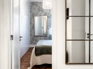 Projeto 61 | Quarto de Casal Alvalade, maria inês home style maria inês home style Mediterranean style bedroom