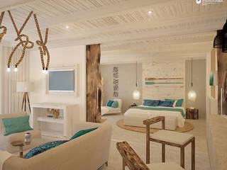 Hotel Mystique Blue Holbox, ARQUITECTURAZUL ARQUITECTURAZUL Commercial spaces