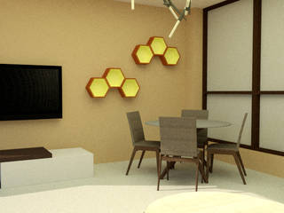 Contemporary Informal Living and Dining Area , Patricia De Jesus Patricia De Jesus