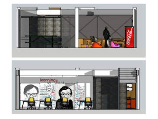 Office Renovation- Emedia, UpMedio Design UpMedio Design ห้องทำงาน/อ่านหนังสือ