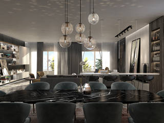 STUDIO PARADIGM Salones de estilo moderno