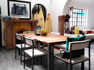 Showroom Polanco, ExteriorConcept ExteriorConcept Modern dining room Solid Wood Multicolored