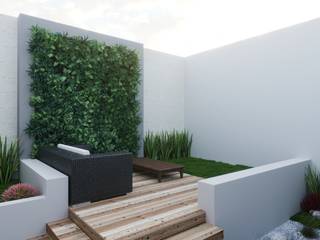 Propuesta para patio casa RL, EDMtz Architecture and Archviz EDMtz Architecture and Archviz Modern style gardens