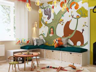Детская + игровая, D'POLLY D'POLLY Детские комната в эклектичном стиле