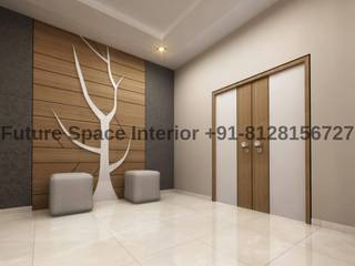 Bunglow Interior Project at kadi, Future Space Interior Future Space Interior Modern corridor, hallway & stairs