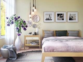 Кровать Fly , Bragindesign Bragindesign Phòng ngủ phong cách Bắc Âu Gỗ Wood effect