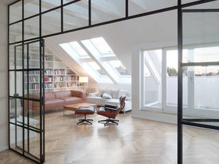 Dachgeschossausbau SO36, wolff:architekten wolff:architekten Moderne Wohnzimmer
