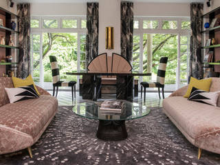 A Romantic Glamour @ Faber, Design Intervention Design Intervention Modern Living Room Pink