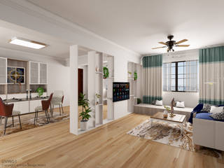 Jurong West Street 75, Swish Design Works Swish Design Works Scandinavian style living room