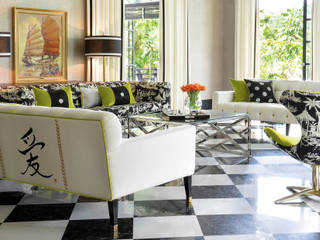 Chinoiserie Delight, Design Intervention Design Intervention Living room Multicolored