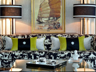 Chinoiserie Delight, Design Intervention Design Intervention Asian style living room Multicolored