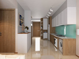 Kingsford Waterbay, Swish Design Works Swish Design Works Scandinavian style corridor, hallway& stairs