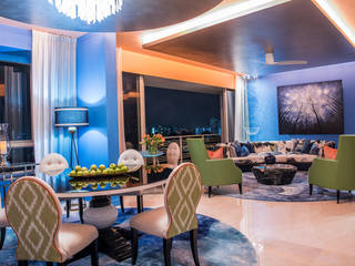 Colour Confident, Design Intervention Design Intervention Modern Dining Room Multicolored
