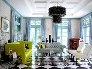 Colourful Romantic, Design Intervention Design Intervention Living room Multicolored
