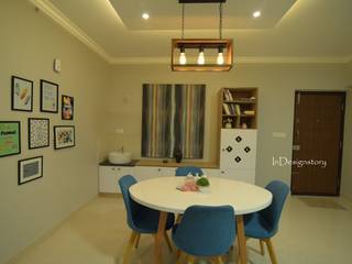 3 BHK Apartment- Ahad Euphoria-Bangalore , InDesign Story InDesign Story 北欧デザインの ダイニング 合板（ベニヤ板）