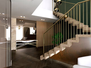 Apartment 7, Noida, Design Concept creative studio Design Concept creative studio Stairs