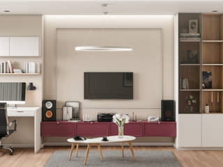 Гостиная 17,9 кв.м., CUBE INTERIOR CUBE INTERIOR Living room