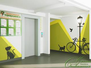 Интерьеры подъезда многоквартирного дома: Коридор и прихожая в . Автор – Компания архитекторов Латышевых 'Мечты сбываются'