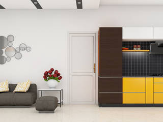 Mr. Aradhana, MK designs MK designs Minimalistische Wohnzimmer Sperrholz Orange