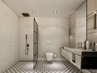 H.B. EVİ BANYO PROJESİ, WALL INTERIOR DESIGN WALL INTERIOR DESIGN Rustic style bathrooms