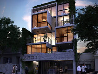 Renders Exteriores Tarde y Noche, Renders + Arquitectura Renders + Arquitectura