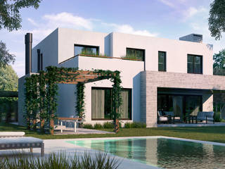 Renders Exteriores Diurnos, Renders + Arquitectura Renders + Arquitectura