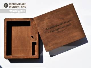 WEDDING BOX , INCORNICIARE INCORNICIARE Case in stile mediterraneo Legno composito Trasparente