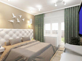 Романтичная спальня, lux.Plus lux.Plus 작은 침실 대나무 녹색