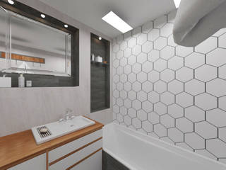 Ванная комната, lux.Plus lux.Plus Banheiros minimalistas Cerâmica