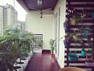 Central Park, DESIGN FOUNDATION DESIGN FOUNDATION Balcony Plant,Building,Property,Green,Window,Houseplant,Purple,Interior design,Lighting,Architecture