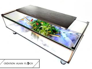 Table basse aquarium EVASION 30 LED sans fil, VPA DESIGN VPA DESIGN Phòng khách Sắt / thép