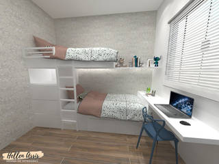 Quarto Jovem, Hellen Assis - Designer de Interiores Hellen Assis - Designer de Interiores Cuartos de estilo moderno Tablero DM