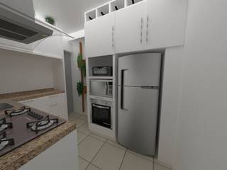 Cozinha pequena !!!, Houser Arquitetura e interiores Houser Arquitetura e interiores 모던스타일 주방