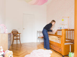 Casa K, Arbit Studio Arbit Studio Eclectic style bedroom Wood Pink