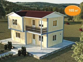 105m2 Çift Katlı Prefabrik Ev, EMİN PREFABRİK DOĞU EMİN PREFABRİK DOĞU บ้านสำเร็จรูป