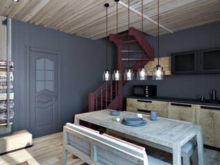 Загородный домик с баней, Suiten7 Suiten7 Scandinavian style living room Wood Grey