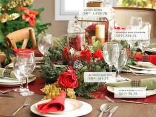 Interior Styling for AllHome Christmas Catalog 2018, Interiors by Corinne Bolisay Interiors by Corinne Bolisay Ruang Makan Gaya Country