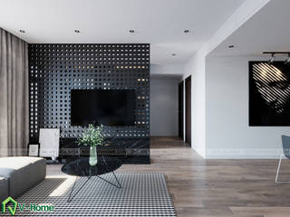 Thiết kế nội thất chung cư Sun Grand City Ancora - Mr Ninh, Công ty CP tư vấn thiết kế và xây dựng V-Home Công ty CP tư vấn thiết kế và xây dựng V-Home Modern living room